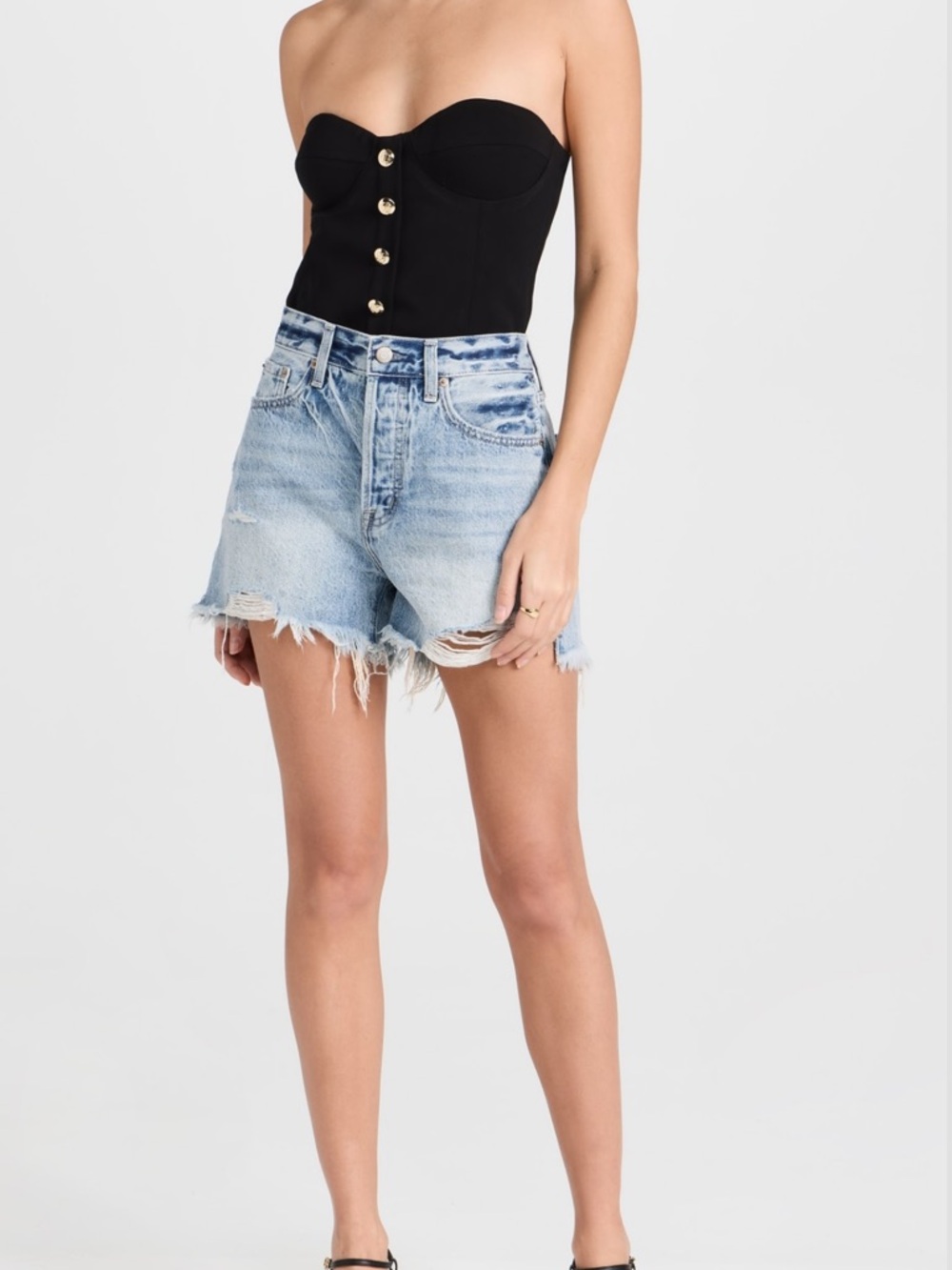Pistola Nova Shorts Garçon Vintage Denim Shorts Sz 24